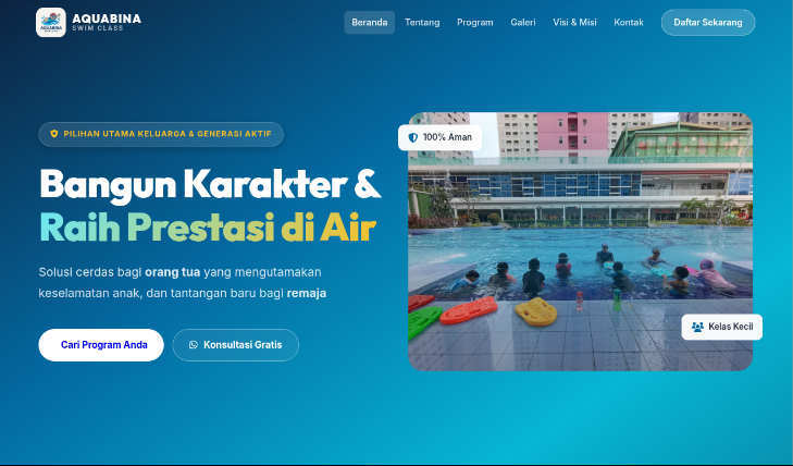 Website Renang Aquabina